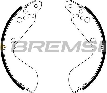 Bremsi GF0910 - Комплект тормозных колодок, барабанные autosila-amz.com