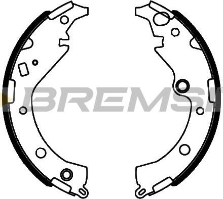 Bremsi GF0989 - Комплект тормозных колодок, барабанные autosila-amz.com