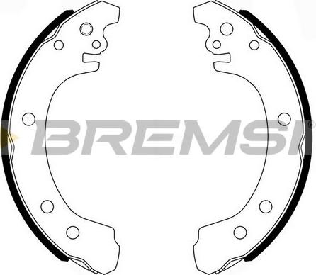 Bremsi GF0981 - Комплект тормозных колодок, барабанные autosila-amz.com