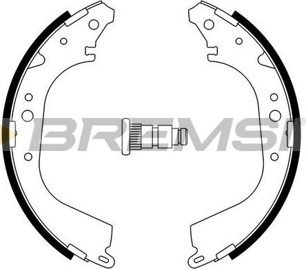 Bremsi GF0937 - Комплект тормозных колодок, барабанные autosila-amz.com