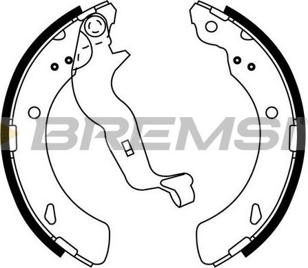 Bremsi GF0922 - Комплект тормозных колодок, барабанные autosila-amz.com