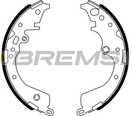 Bremsi GF0972 - Комплект тормозных колодок, барабанные autosila-amz.com
