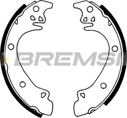 Bremsi GF0444 - Комплект тормозных колодок, барабанные autosila-amz.com