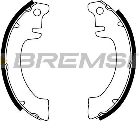 Bremsi GF0406 - Комплект тормозных колодок, барабанные autosila-amz.com