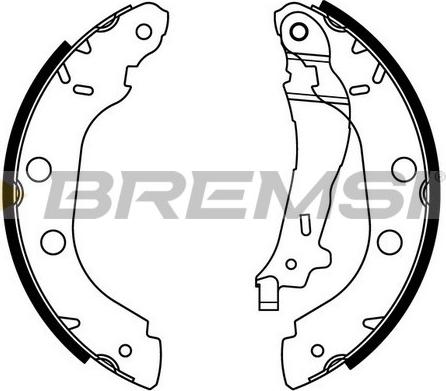 Bremsi GF0407 - Комплект тормозных колодок, барабанные autosila-amz.com