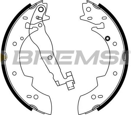 Bremsi GF0419 - Комплект тормозных колодок, барабанные autosila-amz.com