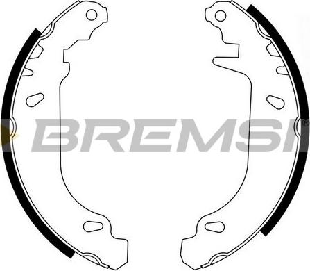 Bremsi GF0415 - Комплект тормозных колодок, барабанные autosila-amz.com