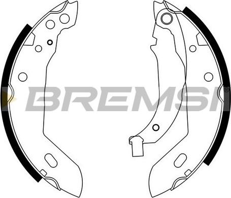 Bremsi GF0411 - Комплект тормозных колодок, барабанные autosila-amz.com