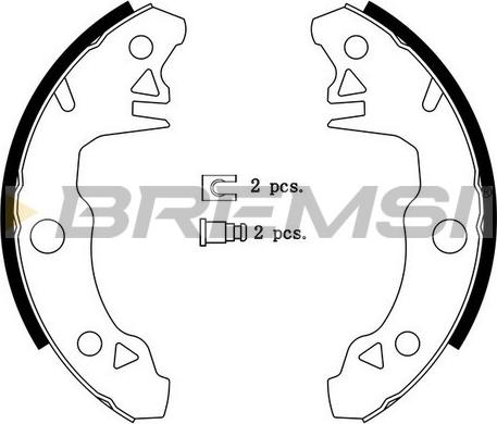 Bremsi GF0413 - Комплект тормозных колодок, барабанные autosila-amz.com