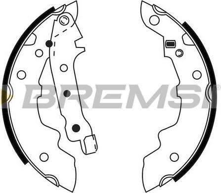 Bremsi GF0412 - Комплект тормозных колодок, барабанные autosila-amz.com