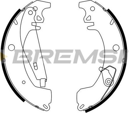 Bremsi GF0417 - Комплект тормозных колодок, барабанные autosila-amz.com