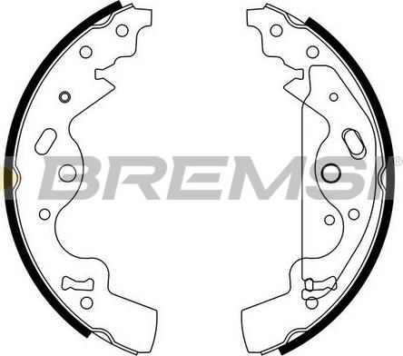 Bremsi GF0437 - Комплект тормозных колодок, барабанные autosila-amz.com