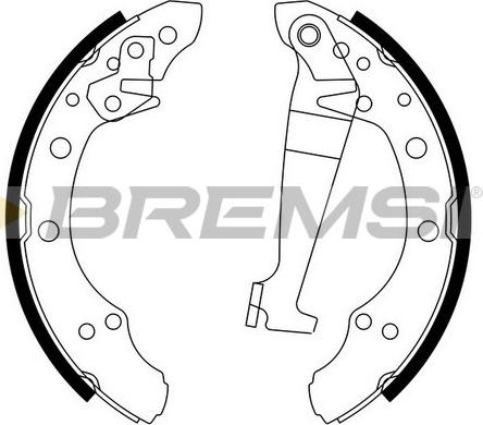 Bremsi GF0543 - Комплект тормозных колодок, барабанные autosila-amz.com