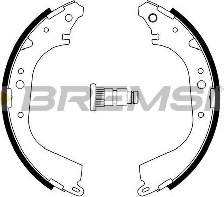 Bremsi GF0555A - Комплект тормозных колодок, барабанные autosila-amz.com