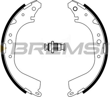 Bremsi GF0555 - Комплект тормозных колодок, барабанные autosila-amz.com