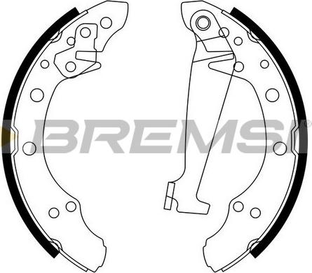 Bremsi GF0556 - Комплект тормозных колодок, барабанные autosila-amz.com