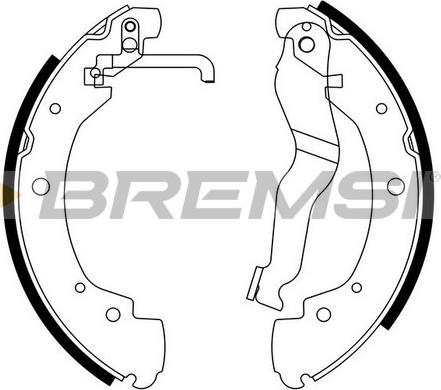 Bremsi GF0557 - Комплект тормозных колодок, барабанные autosila-amz.com