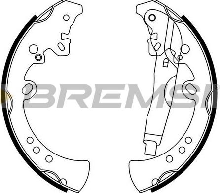 Bremsi GF0516 - Комплект тормозных колодок, барабанные autosila-amz.com