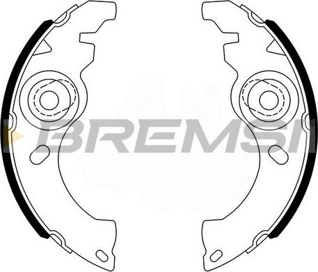 Bremsi GF0511 - Комплект тормозных колодок, барабанные autosila-amz.com