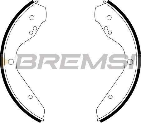 Bremsi GF0538A - Комплект тормозных колодок, барабанные autosila-amz.com