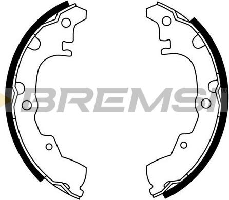 Bremsi GF0664 - Комплект тормозных колодок, барабанные autosila-amz.com