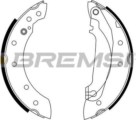 Bremsi GF0601 - Комплект тормозных колодок, барабанные autosila-amz.com