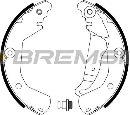 Bremsi GF0636 - Комплект тормозных колодок, барабанные autosila-amz.com