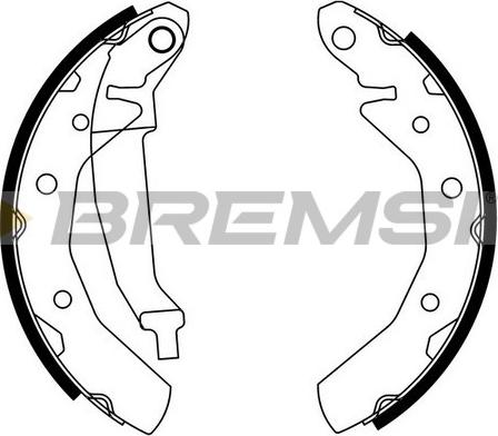 Bremsi GF0630 - Комплект тормозных колодок, барабанные autosila-amz.com