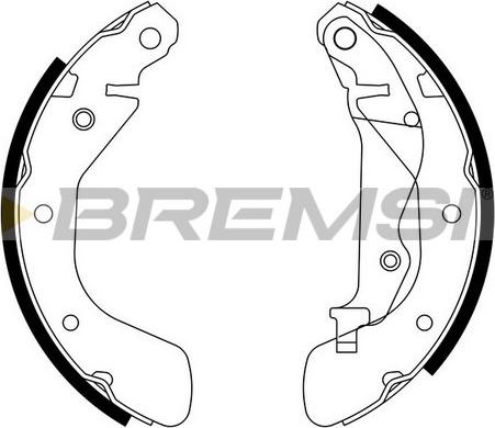 Bremsi GF0633 - Комплект тормозных колодок, барабанные autosila-amz.com