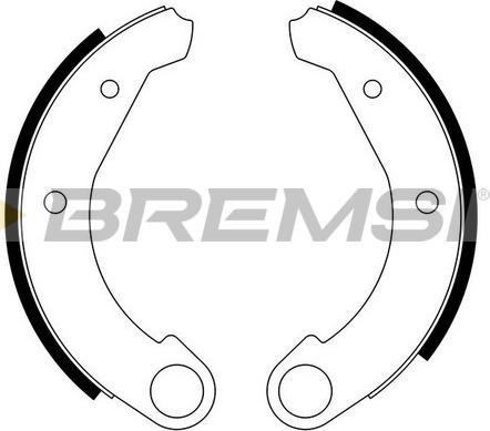Bremsi GF0092 - Комплект тормозных колодок, барабанные autosila-amz.com