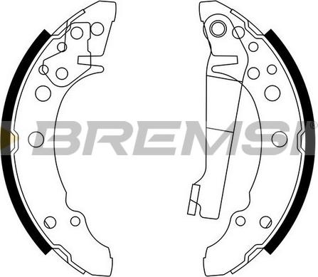 Bremsi GF0016 - Комплект тормозных колодок, барабанные autosila-amz.com
