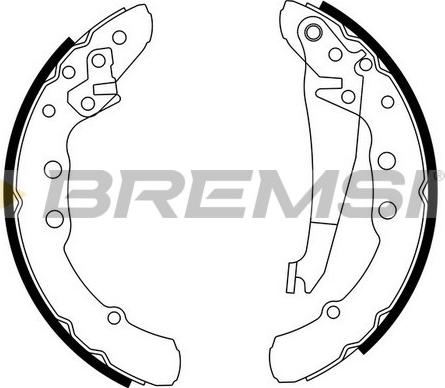 Bremsi GF0021 - Комплект тормозных колодок, барабанные autosila-amz.com