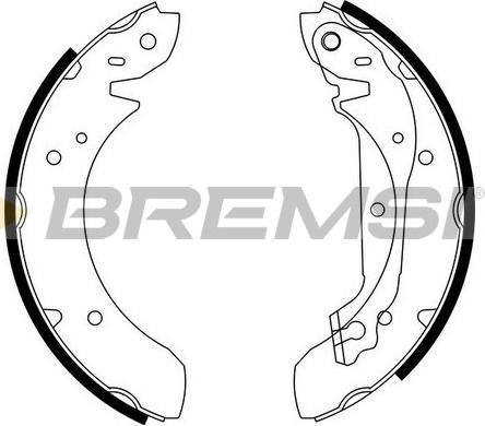 Bremsi GF0195 - Комплект тормозных колодок, барабанные autosila-amz.com