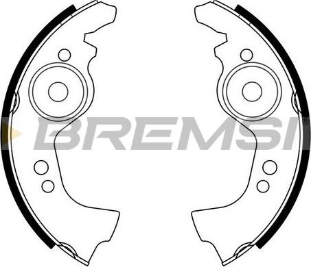 Bremsi GF0145 - Комплект тормозных колодок, барабанные autosila-amz.com