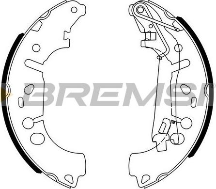 Bremsi GF0146 - Комплект тормозных колодок, барабанные autosila-amz.com