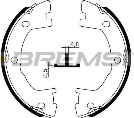 Bremsi GF0147 - Комплект тормозов, ручник, парковка autosila-amz.com