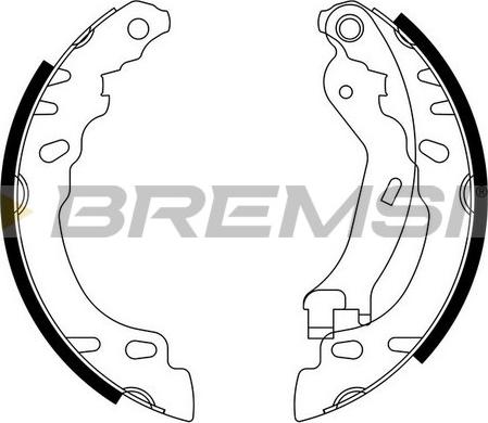 Bremsi GF0154 - Комплект тормозных колодок, барабанные autosila-amz.com
