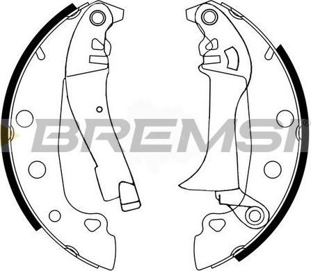 Bremsi GF0150 - Комплект тормозных колодок, барабанные autosila-amz.com