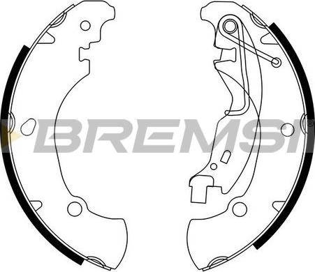 Bremsi GF0152 - Комплект тормозных колодок, барабанные autosila-amz.com