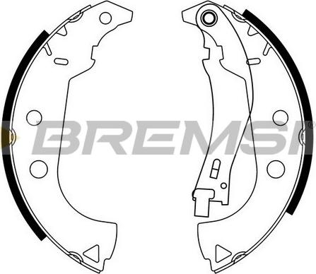 Bremsi GF0164 - Комплект тормозных колодок, барабанные autosila-amz.com