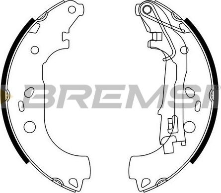 Bremsi GF0161 - Комплект тормозных колодок, барабанные autosila-amz.com