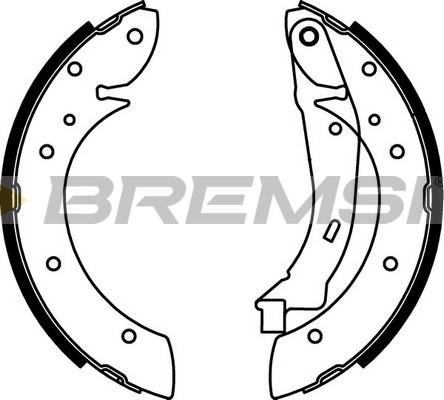 Bremsi GF0106 - Комплект тормозных колодок, барабанные autosila-amz.com