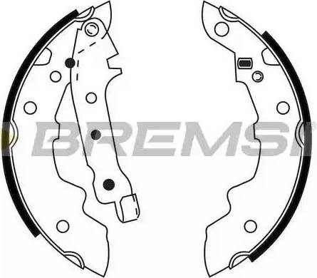 Bremsi GF0101 - Комплект тормозных колодок, барабанные autosila-amz.com