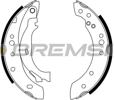 Bremsi GF0108 - Комплект тормозных колодок, барабанные autosila-amz.com