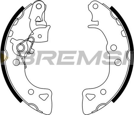Bremsi GF0103-1 - Комплект тормозных колодок, барабанные autosila-amz.com