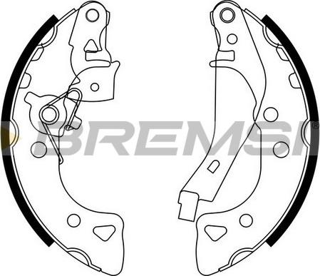 Bremsi GF0103-2 - Комплект тормозных колодок, барабанные autosila-amz.com