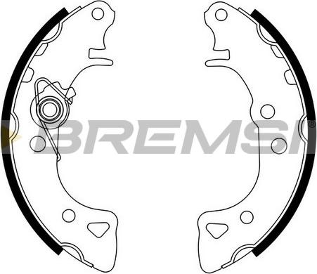 Bremsi GF0103 - Комплект тормозных колодок, барабанные autosila-amz.com