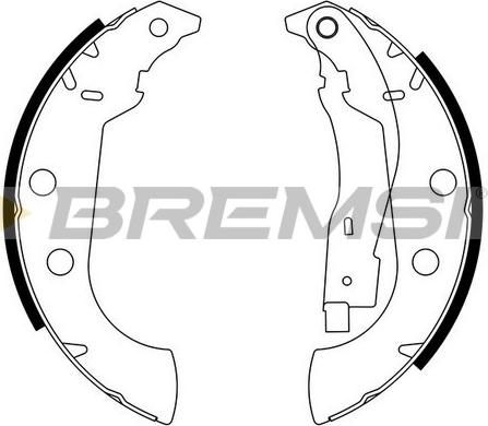 Bremsi GF0107 - Комплект тормозных колодок, барабанные autosila-amz.com