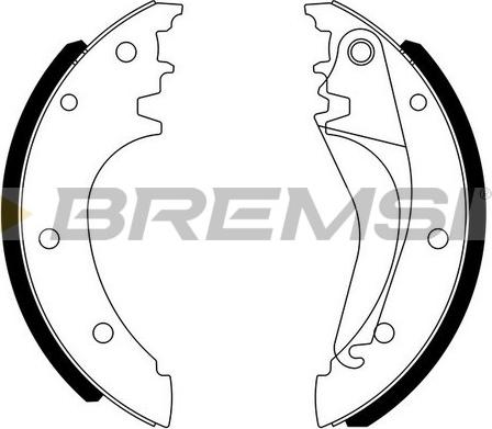Bremsi GF0185 - Комплект тормозных колодок, барабанные autosila-amz.com