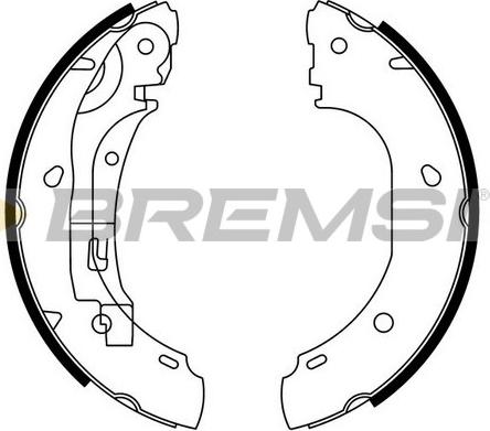 Bremsi GF0186 - Комплект тормозных колодок, барабанные autosila-amz.com